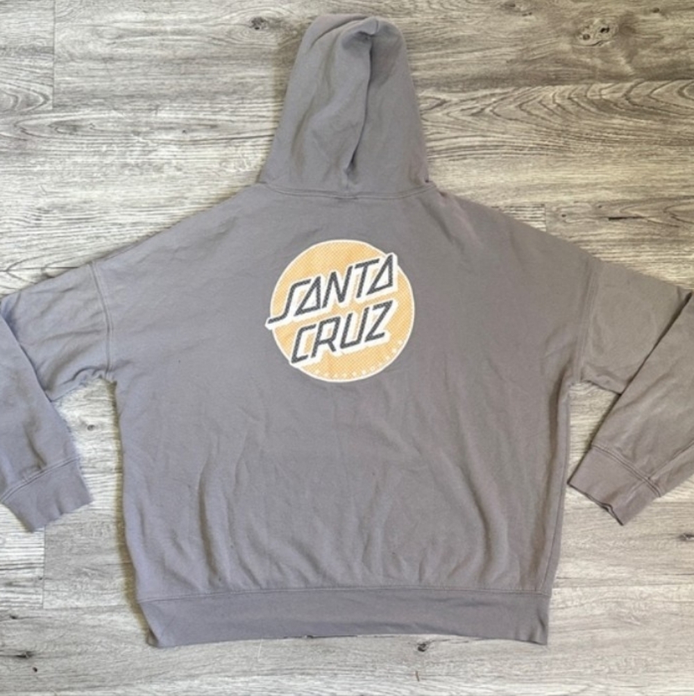 Santa Cruz Gray Sweatshirt with Orange Logo